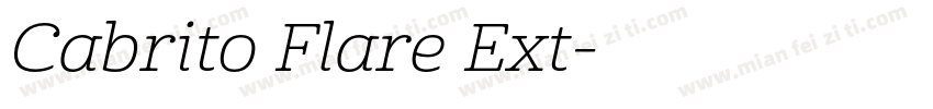 Cabrito Flare Ext字体转换